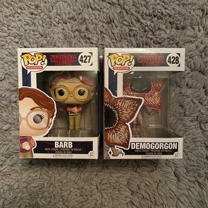 Stranger things barb and demogorgan funko pop